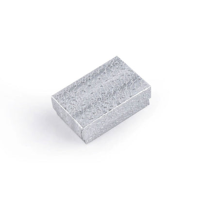 100PCS BX2832S Silver Cotton Filled Boxes, Size：3 1/4* 2 1/4*1 inch