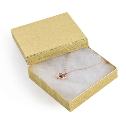 100PCS BX2833 Gold Cotton Filled Boxes, Size：3 1/2*3 1/2*1 inch