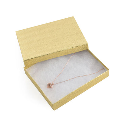 100PCS BX2853 Gold Cotton Filled Boxes, Size：5 3/8*3 7/8*1 inch