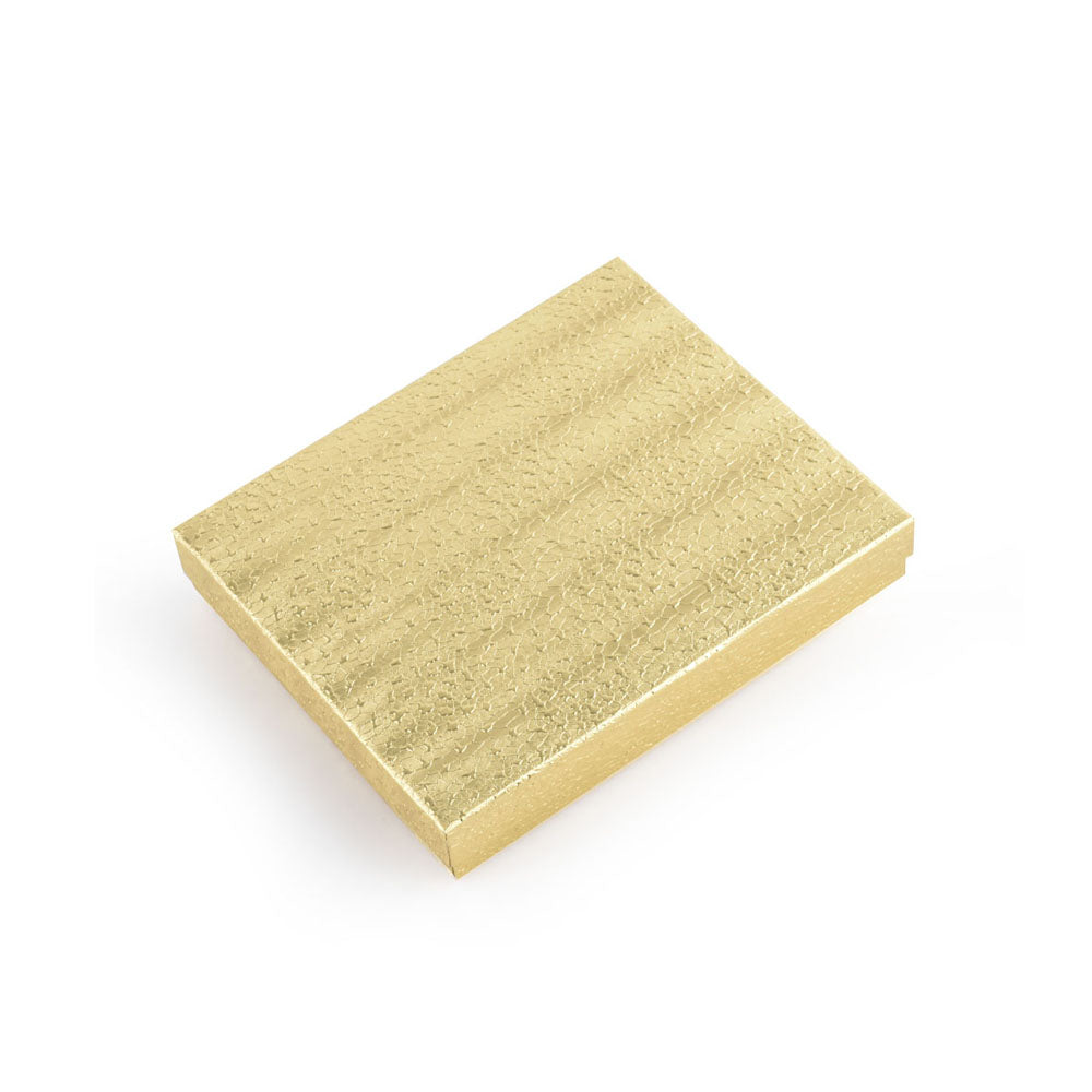 100PCS BX2853 Gold Cotton Filled Boxes, Size：5 3/8*3 7/8*1 inch