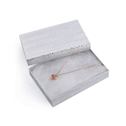 100PCS BX2853S Silver Cotton Filled Boxes, Size：5 3/8*3 7/8*1 inch