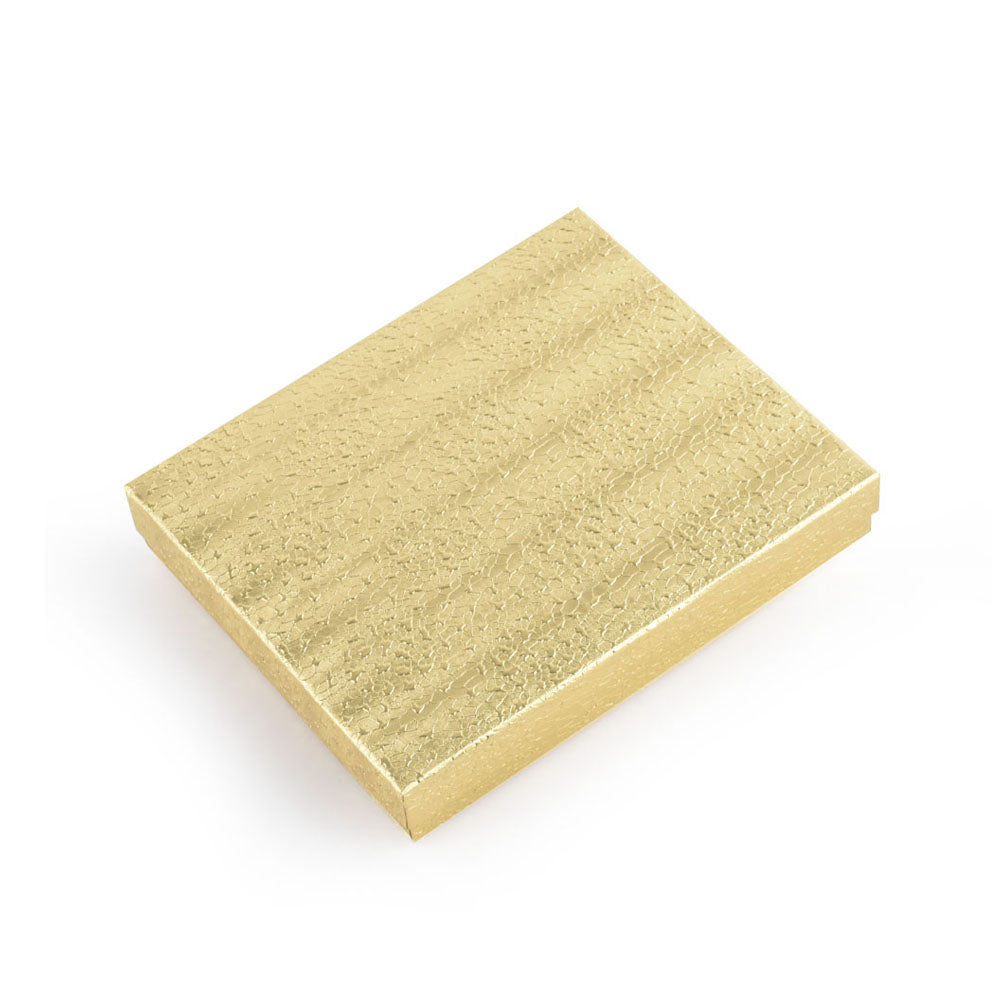 100PCS BX2865 Gold Cotton Filled Boxes, Size：7 1/8*5 1/8*1 1/8 inch