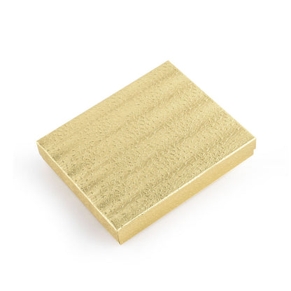 100PCS BX2865 Gold Cotton Filled Boxes, Size：7 1/8*5 1/8*1 1/8 inch