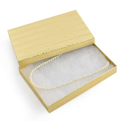 100PCS BX2875 Gold Cotton Filled Boxes, Size：7 1/8*5 1/8*1 1/8 inch