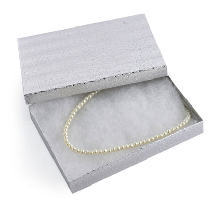 100PCS BX2875S Silver Cotton Filled Boxes, Size:7 1/8*5 1/8*1 1/8 inch