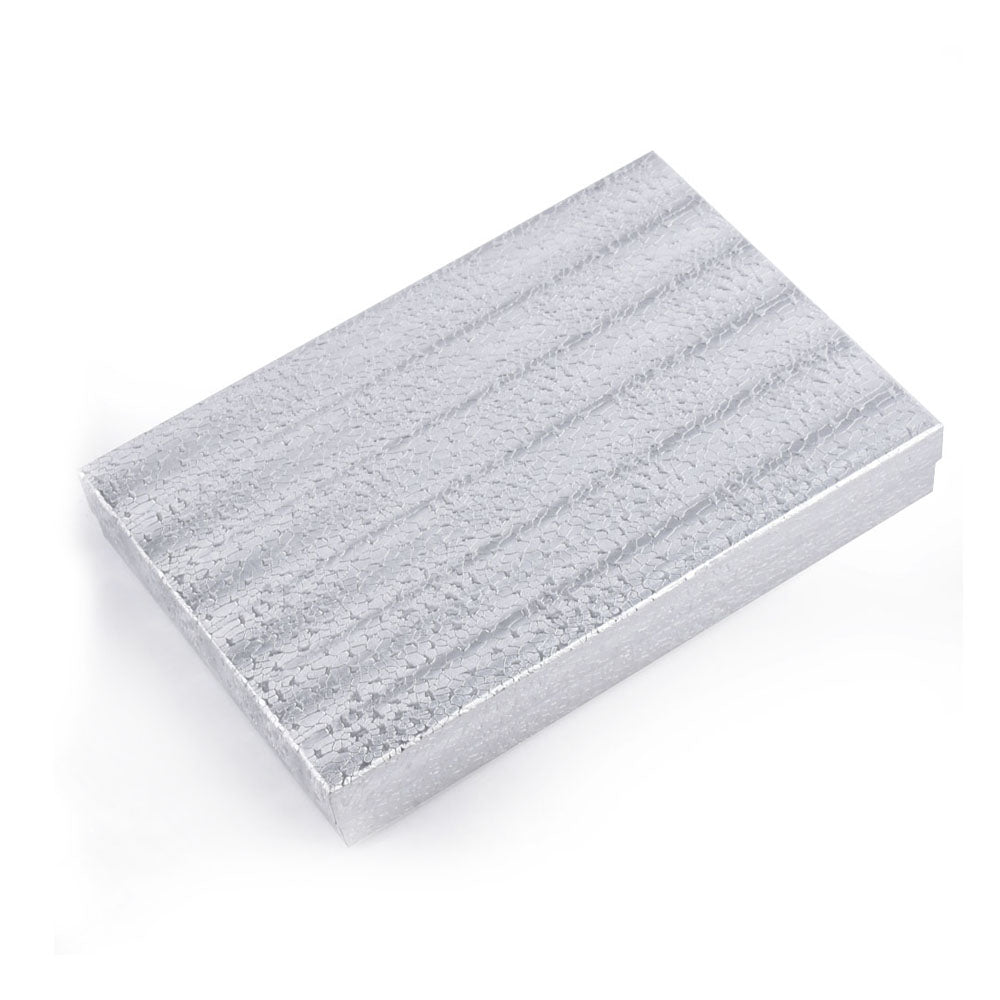 100PCS BX2882S Silver Cotton Filled Boxes, Size：8*2*1 inch