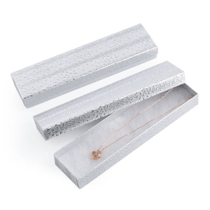 100PCS BX2882S Silver Cotton Filled Boxes, Size：8*2*1 inch