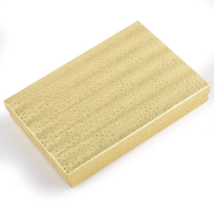 100PCS BX2885 Gold Cotton Filled Boxes, Size：8 1/8*5 5/8*1 3/8 inch