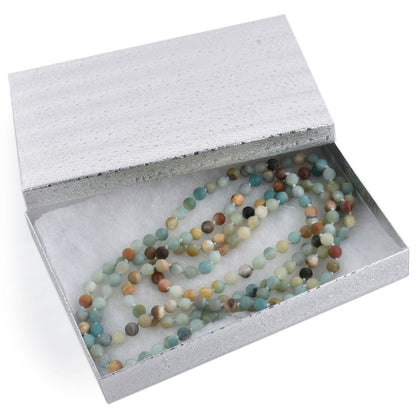 100PCS BX2885S Silver Cotton Filled Boxes, Size：8 1/8*5 5/8*1 3/8 inch