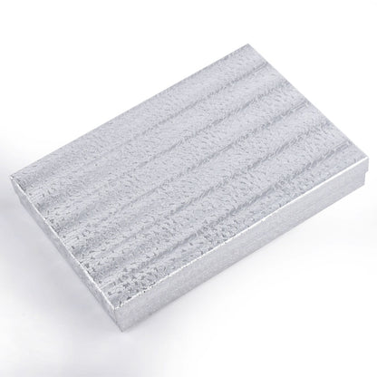 100PCS BX2885S Silver Cotton Filled Boxes, Size：8 1/8*5 5/8*1 3/8 inch