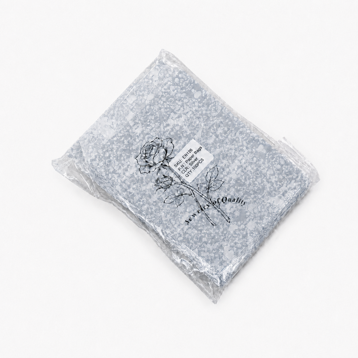 silver rose detail