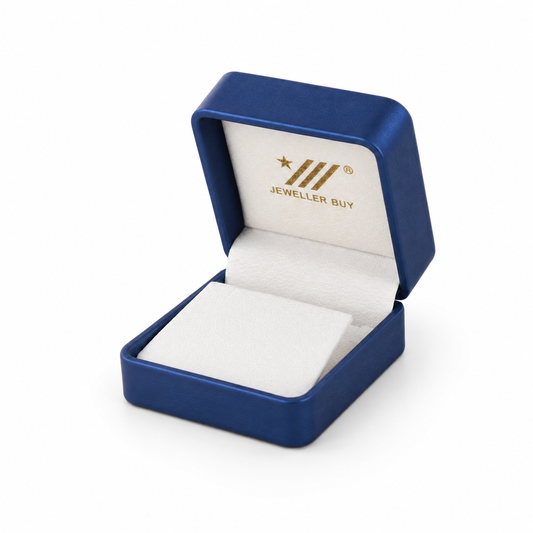 Blue PU Leather Earring Box