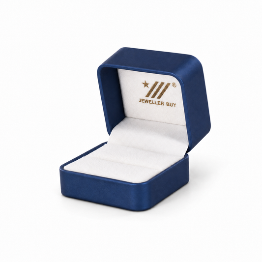 Blue PU Leather Couple Ring Box