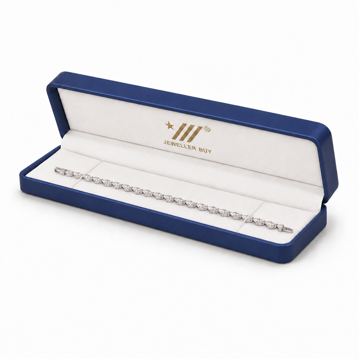 Blue PU Leather Bracelet Box