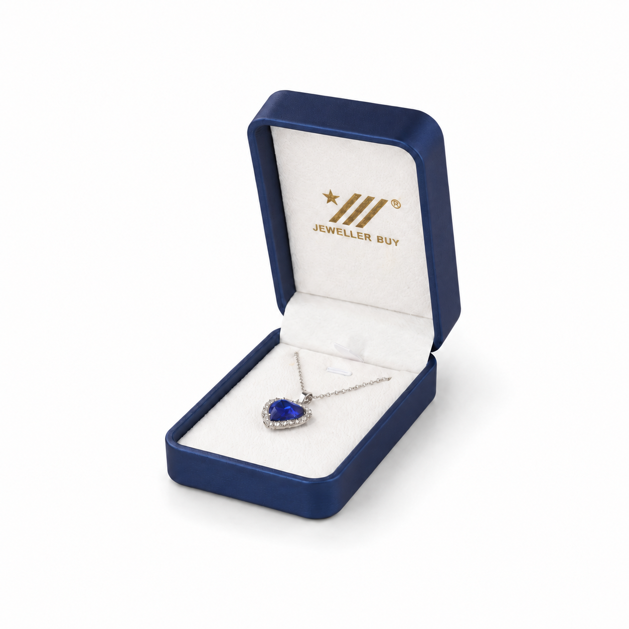 Blue PU Leather Necklace Box
