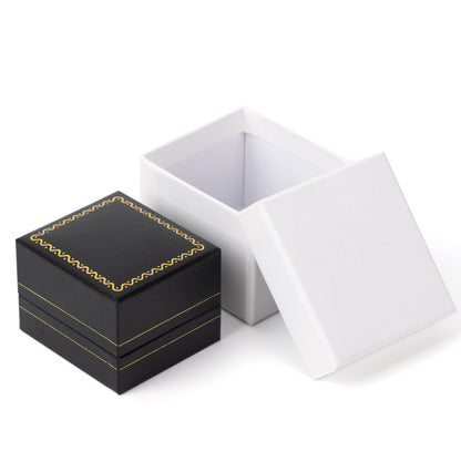24PCS (LP1-BK) Black Pendant Box With Gold Trim For Man Women Wedding