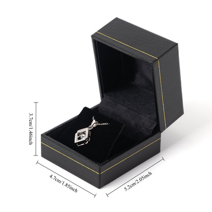 24PCS (LE3-BK) Gold Trim Black Earring Pendant Box