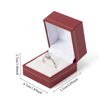 24PCS (LR3-R) Red Ring Box With Gold Trim For Wedding Proposal Engagement