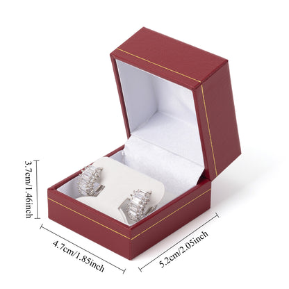24PCS (LH1-R) Earring Red Box for Wedding Proposal With Gold Trim