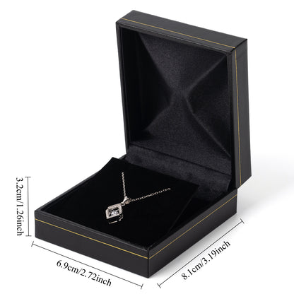 12PCS (LE7-BK) Black Earring Box With Gold Trim