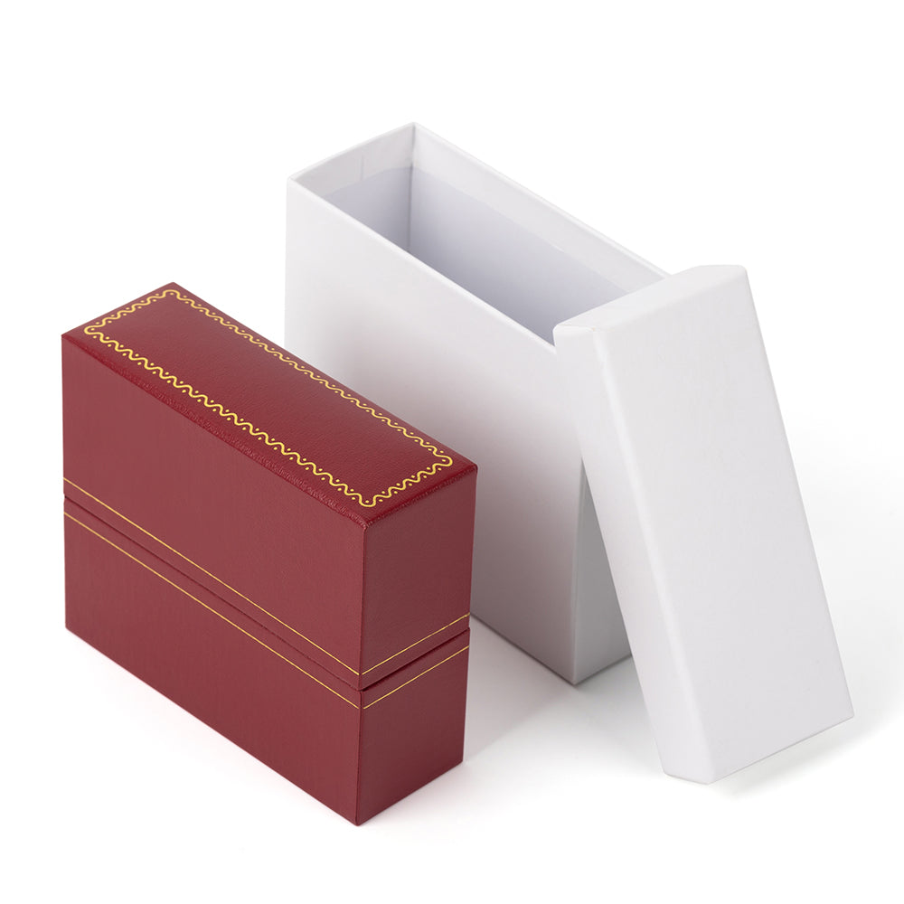 12PCS (LW4-R) Red Bangle Box With Gold Trim