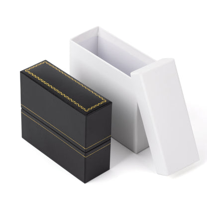 12PCS (LW4-BK) Black Bangle Box With Gold Trim