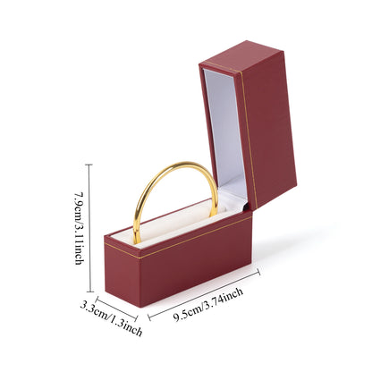 12PCS (LW4-R) Red Bangle Box With Gold Trim