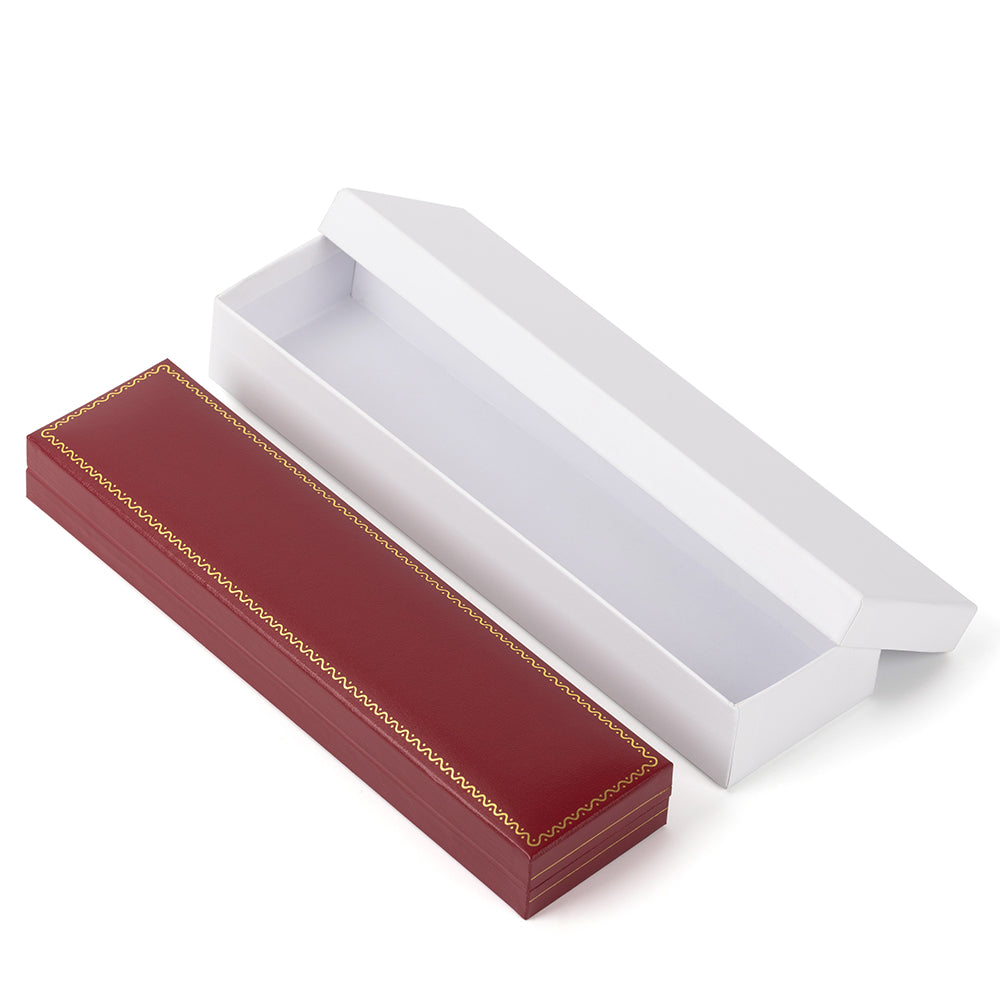 6PCS (LB5-R) Red Bracelet Box With Gold Trim