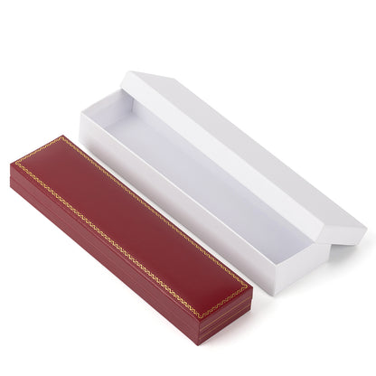 6PCS (LB5-R) Red Bracelet Box With Gold Trim