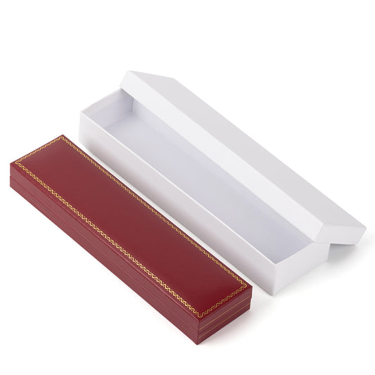 6PCS (LB5-R) Red Bracelet Box With Gold Trim