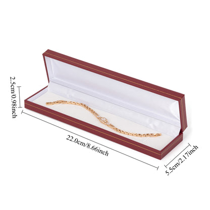 6PCS (LB5-R) Red Bracelet Box With Gold Trim
