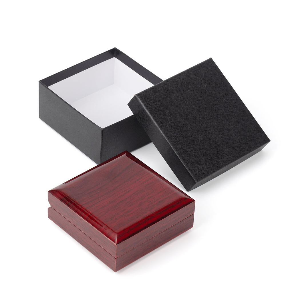 12PCS Glossy Earring Pendant Wooden Box With Light