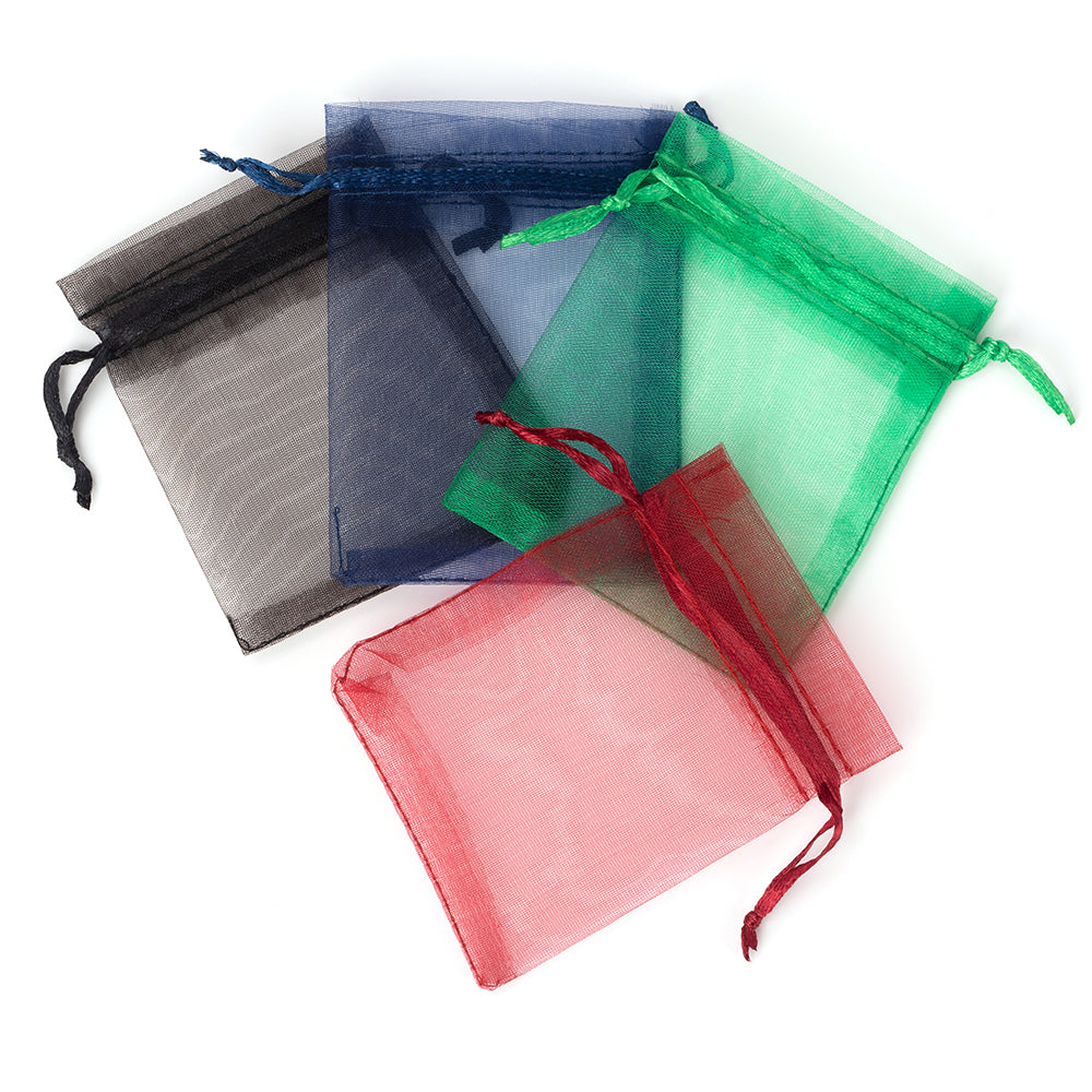 100PCS Popular-Selling Organza Gift Bags Small Mesh Bags Drawstring Gift Bags Gift Bags