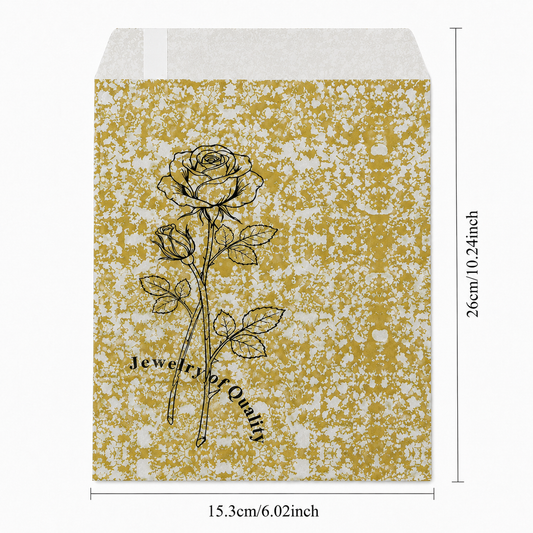 gold rose paper side