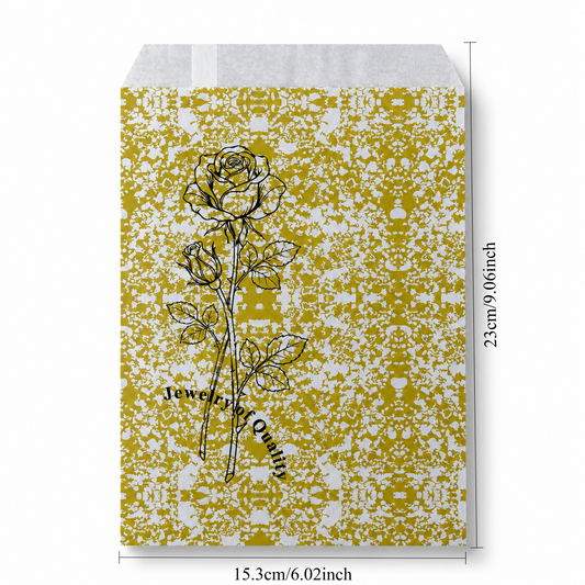gold rose paper side