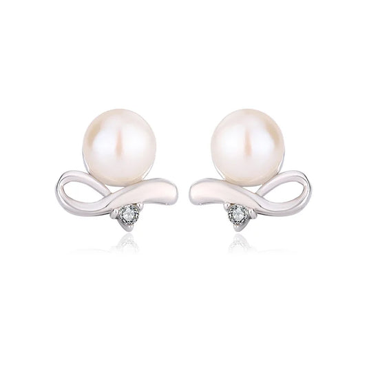 Wholesale ladies fine zirconia jewelry 925 sterling silver fresh water pearl earring pendant necklace set