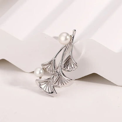 Fashion hot sale 925 sterling pure silver lotus leaf shape women freshwater pearl pendant for chains