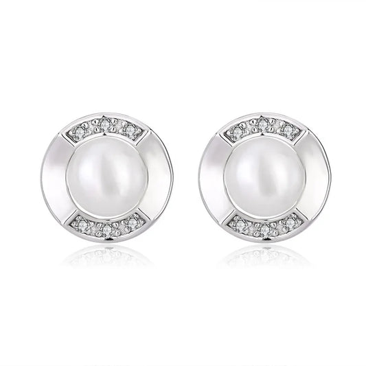 Wholesale fashion fine jewelry s925 925 sterling silver women natural pearl earrings