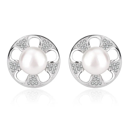 Custom fashion ladies jewelry 925 sterling silver necklace studs earrings sets