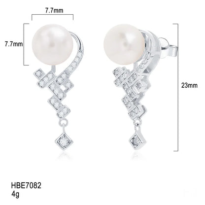 Wholesale New Trends 18k gold plated luxury 925 sterling silver dangle earrings fine jewelry for women