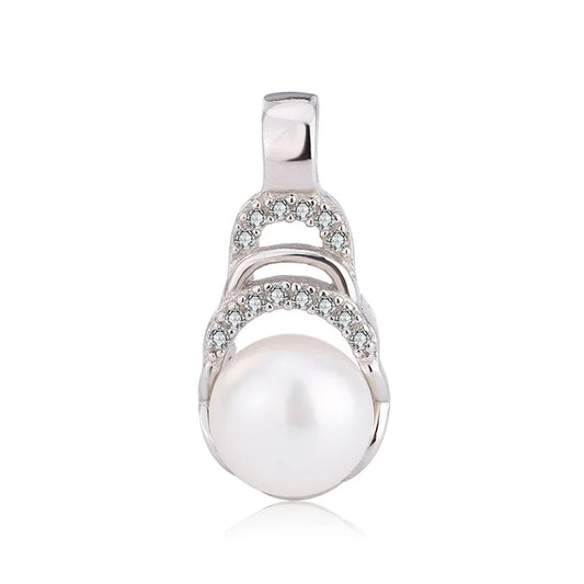 Wholesale Custom 925 Sterling Silver Cultured Freshwater Pearl Pendant for Girls