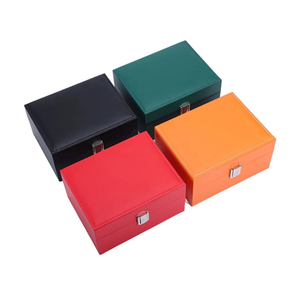 Luxury PU Leather Watch Box with High-End Display Elegant Storage Case
