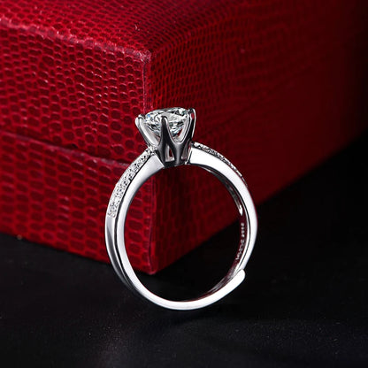 Jeweller Buy Wholesale 1.0ct 925 Sterling Silver VVS1 Lab Diamond Moissanite Halo Rings round Wedding Engagement Ring for Women for Parties