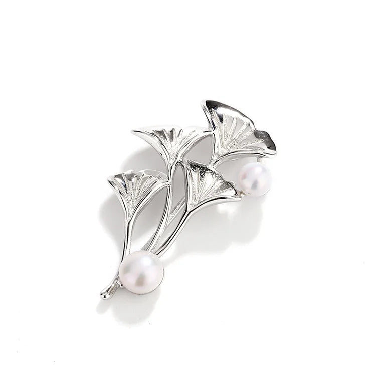 Fashion hot sale 925 sterling pure silver lotus leaf shape women freshwater pearl pendant for chains