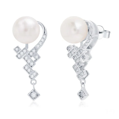 Wholesale New Trends 18k gold plated luxury 925 sterling silver dangle earrings fine jewelry for women