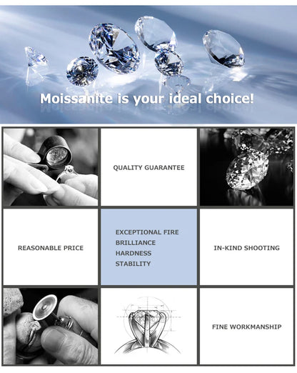 Jeweller Buy Luxury 925 Sterling Silver Earrings with VVS1 Diamond Moissanite Classic Ear Studs