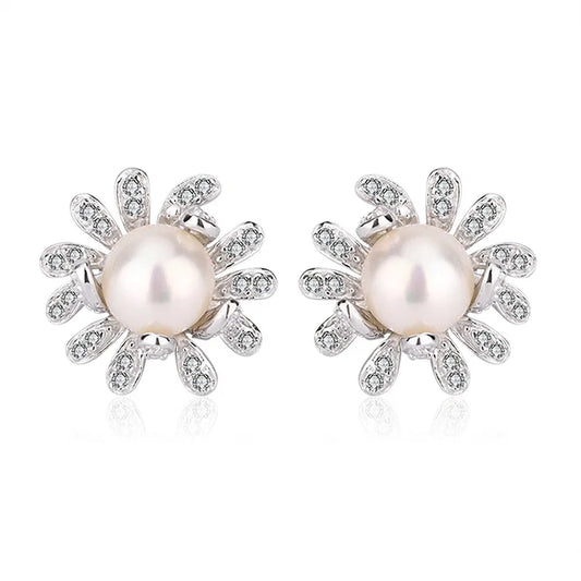Earrings pendant ring fashion luxury 925 silver zircon fashion jewelry zirconia pearl jewelry sets for women
