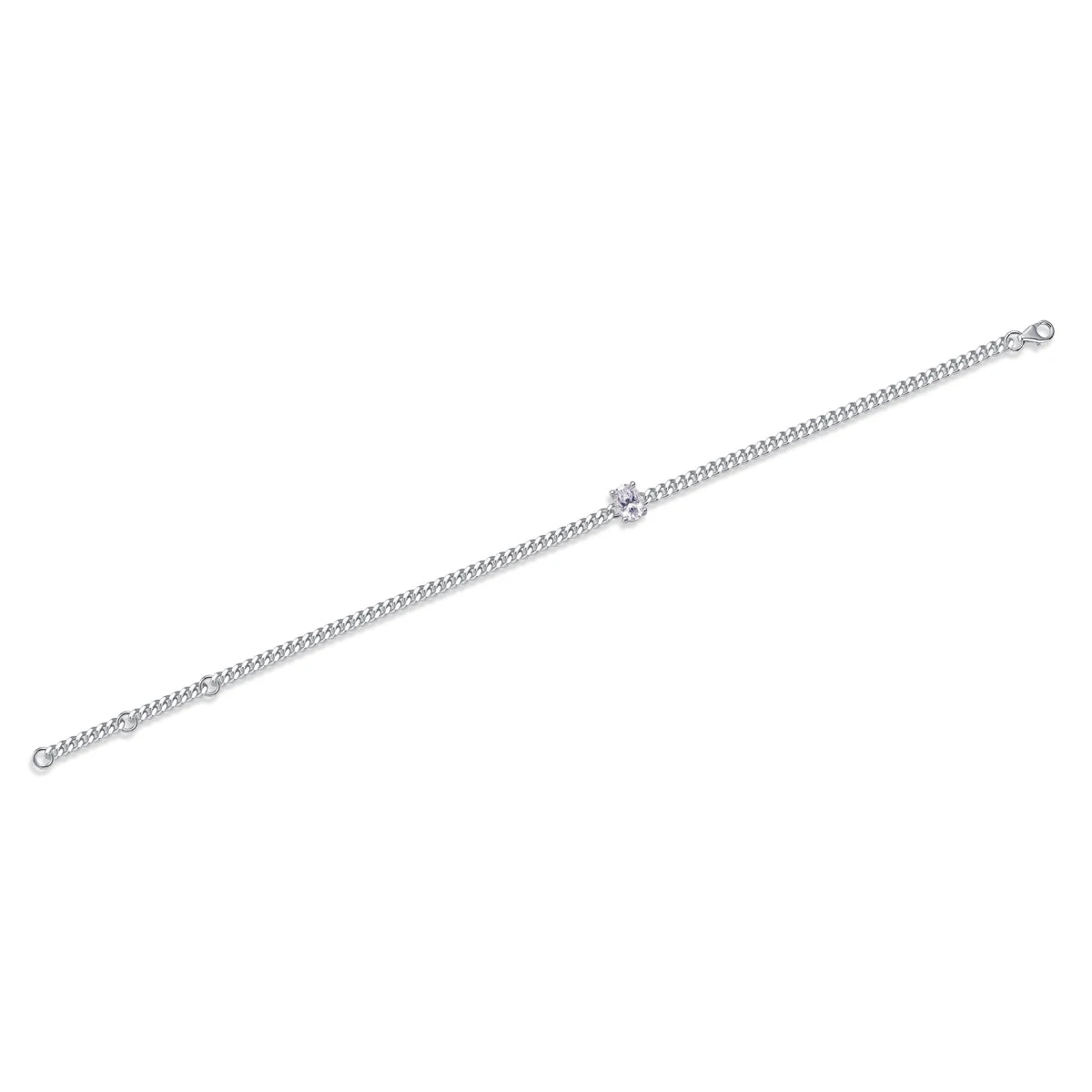 hot sale fine jewelry lab diamond 925 sterling silver rhodium plated moissanite bracelet men  link bracelet