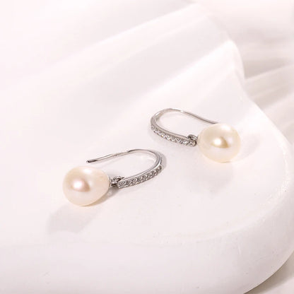 2024 Hot Sale fish hook cubic zirconia earrings gold plated 925 silver jewelry wholesale