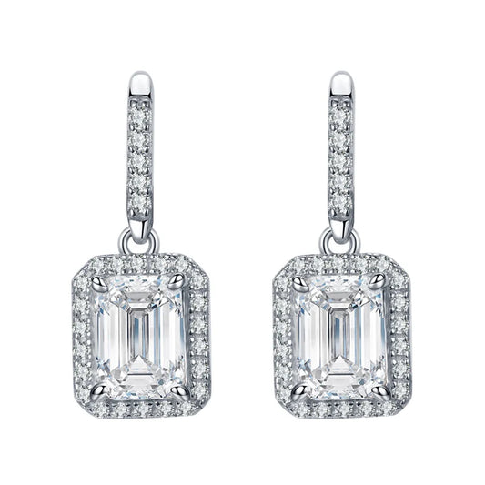 Jeweller Buy Wholesale 925 Sterling Silver Moissanite Earrings VVS1 Diamond Huggie